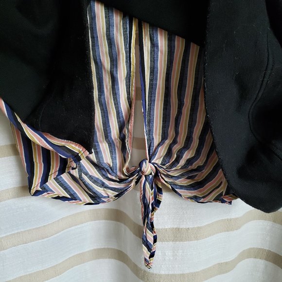 William Rast | Keyhole Tie Back Striped Sweater - Picture 5 of 8